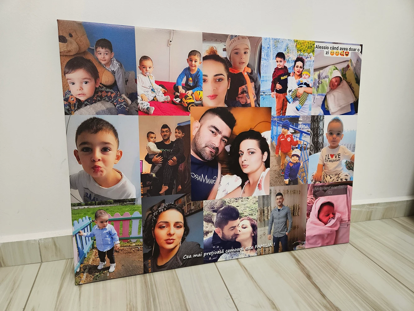 Colaj familie pe pânză