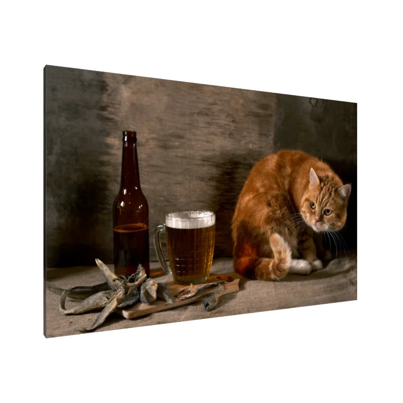 Tablou Canvas: O băutură purrfectă! - Image 1