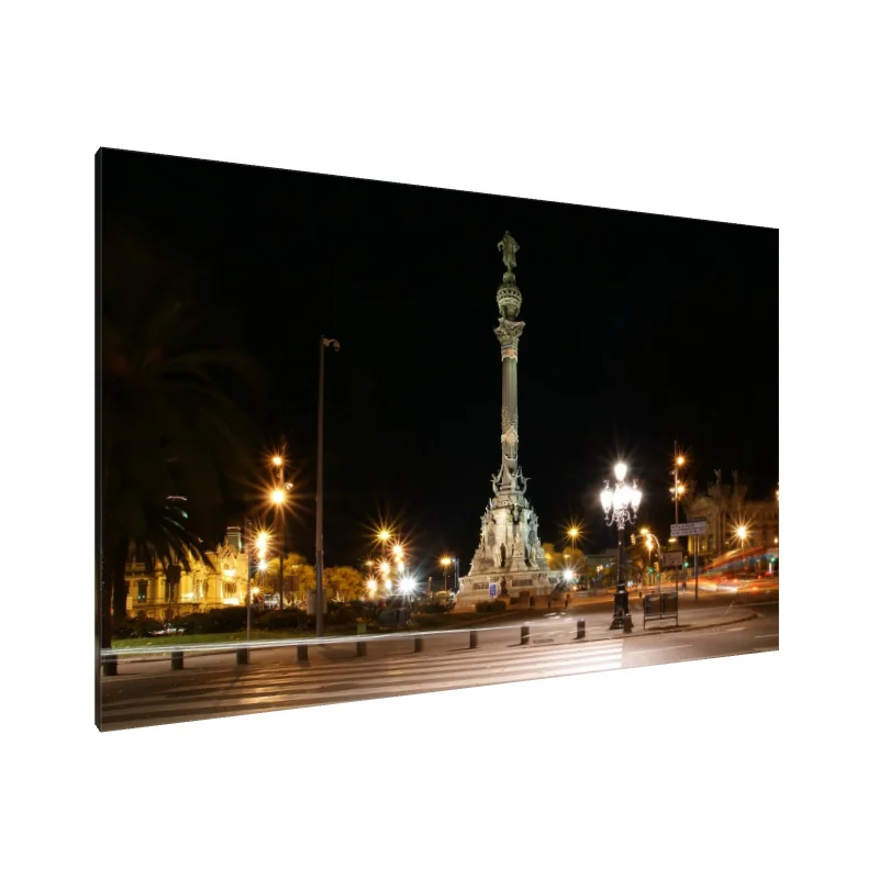 Tablou Canvas: Farul Barcelonei în timpul nopții