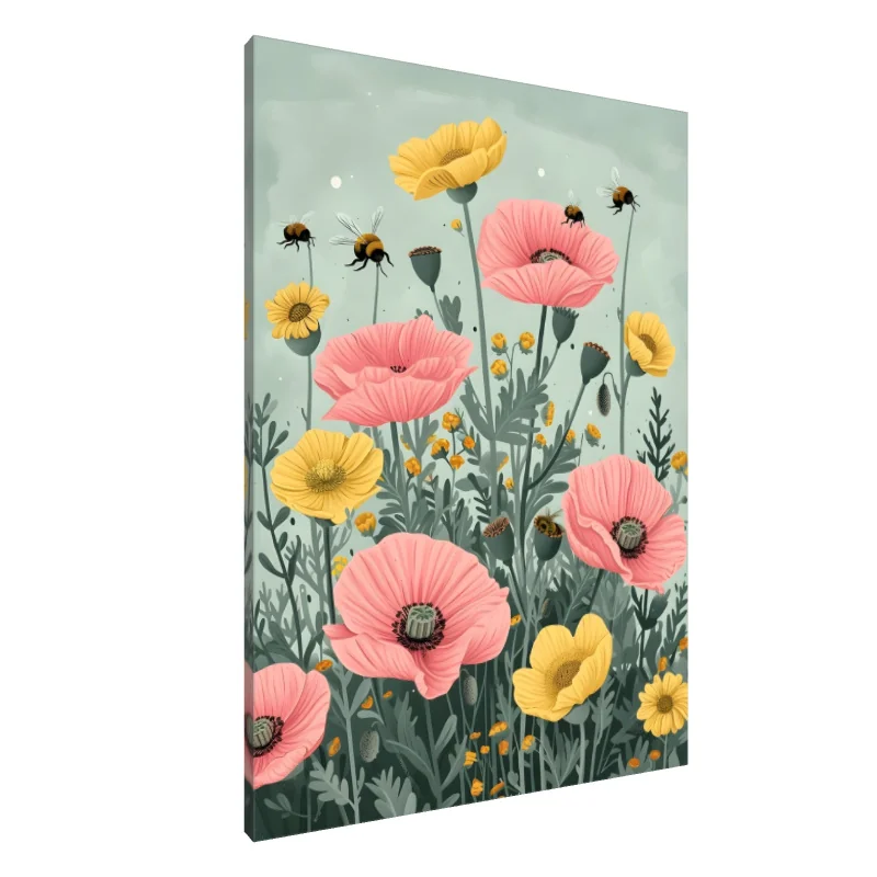 Tablou Canvas: Flori și Zumzet - Image 1