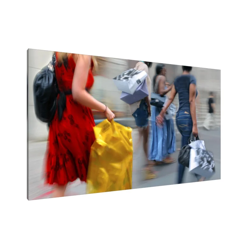 Tablou Canvas: Plimbare prin oraș: Agitație de cumpărături