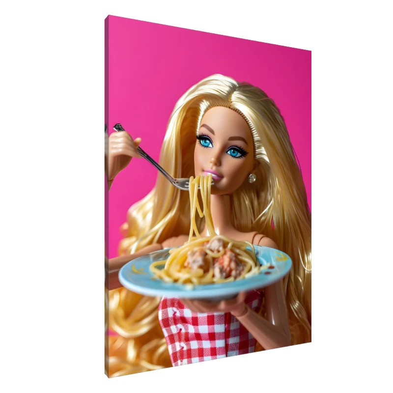 Tablou Canvas: Bucurie la Masa Păpușilor