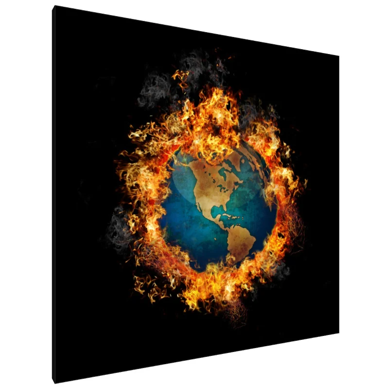 Tablou Canvas: Pământul Aprig: O Realitate în Flăcări