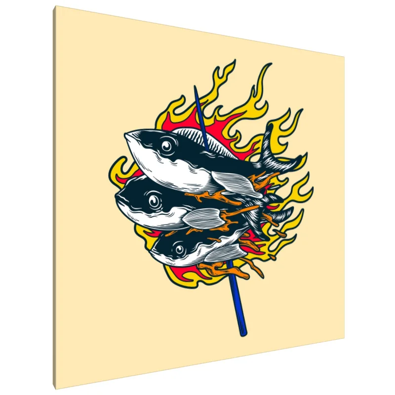 Tablou Canvas: Frenzie de Pești Aprinși - Image 1