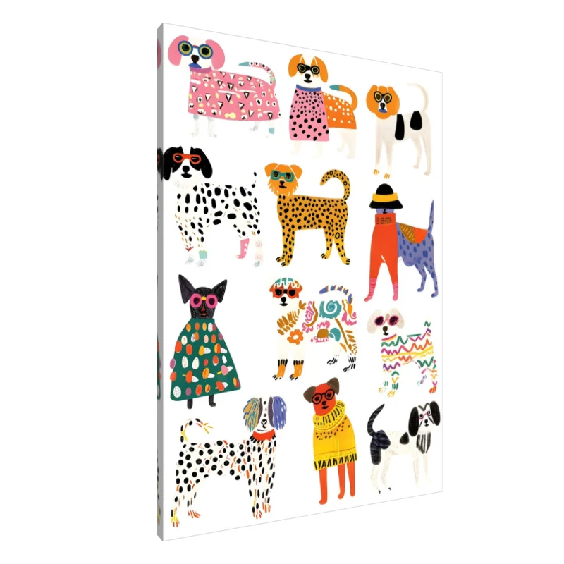 Tablou canvas: Fiesta haioasă a câinilor