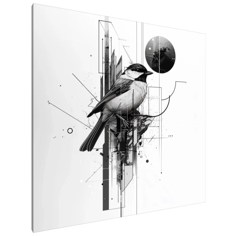 Tablou Canvas: Pasăre cântătoare geometrică
