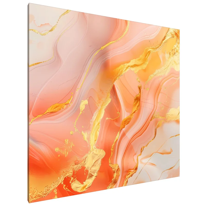 Tablou Canvas: Valuri de Ambru Auriu - Image 1