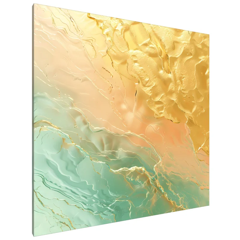 Tablou Canvas: Valuri Aurii (3) - Image 1