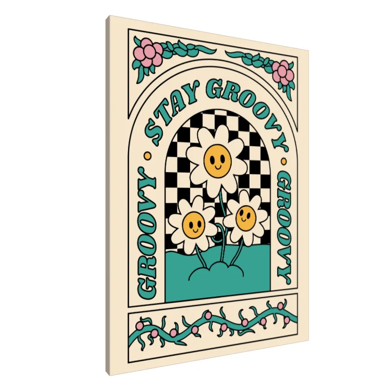 Tablou Canvas: Vibrații Florale Groovy