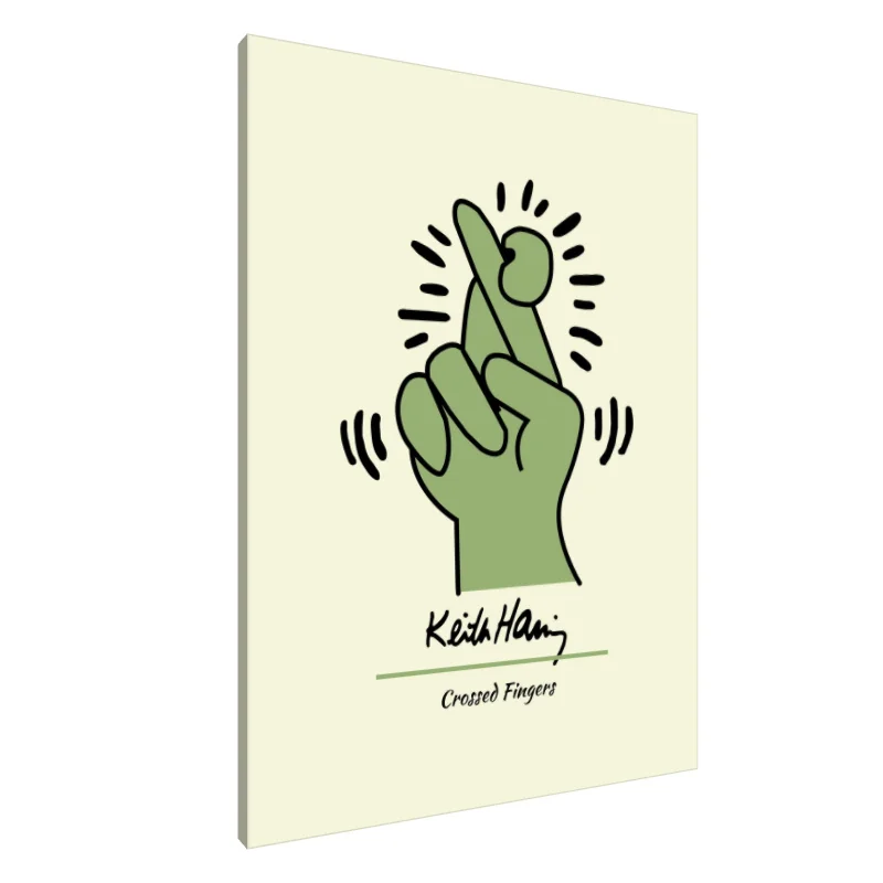 Tablou Canvas: Gestul plin de speranță: Degetele încrucișate - Image 1