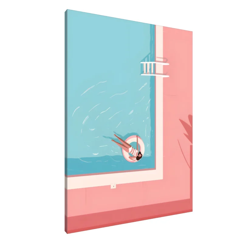 Tablou Canvas: Relaxare leneșă la piscină - Image 1