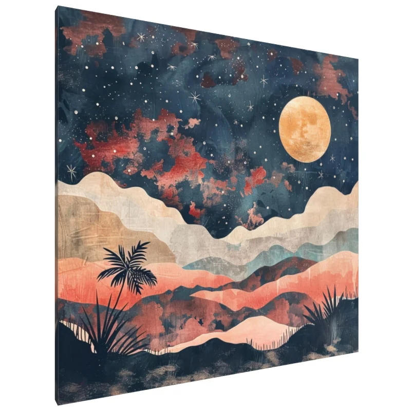 Tablou Canvas: Peisaj lunar din oază - Image 1