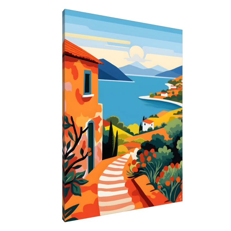 Tablou Canvas: Peisaj de vis din Mediterana (1)