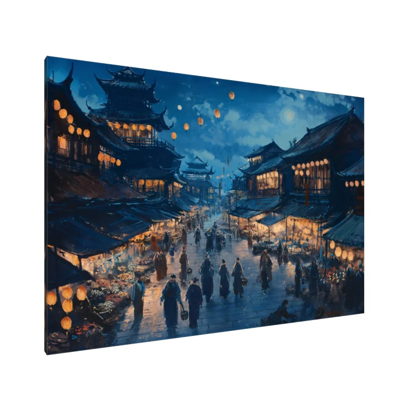 Tablou Canvas: Călătorie pe piața luminoasă a lunii