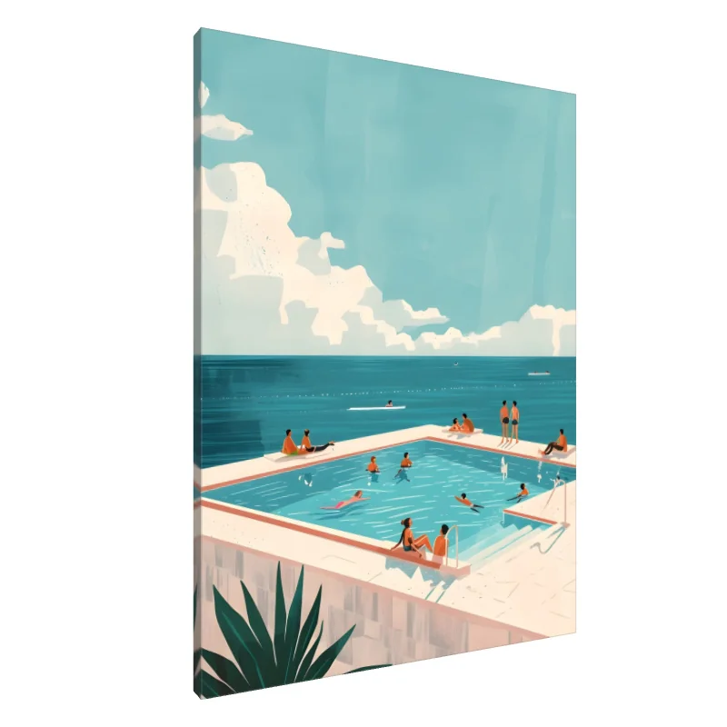 Tablou Canvas: Oază cu vedere la ocean - Image 1