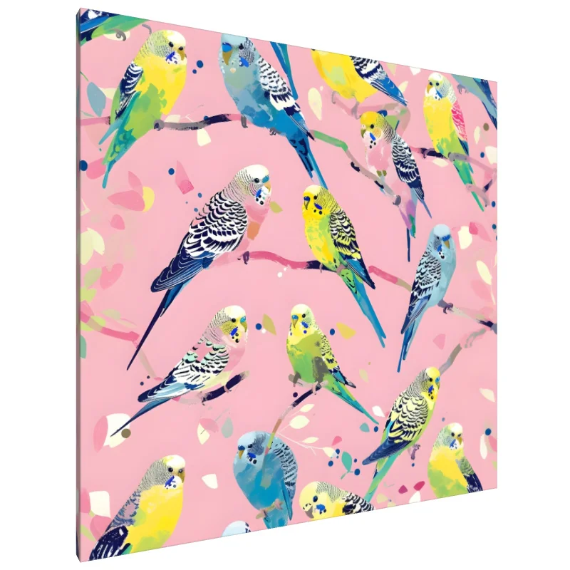 Tablou Canvas: Paradă de papagali pastel