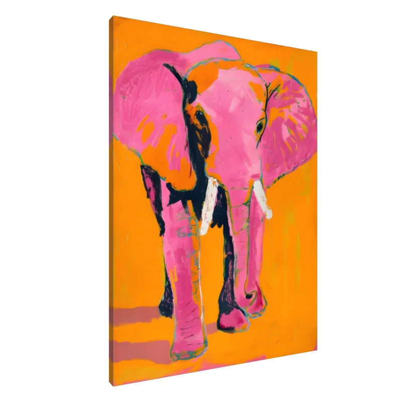 Tablou Canvas: Paradă de elefanți roz - Image 1