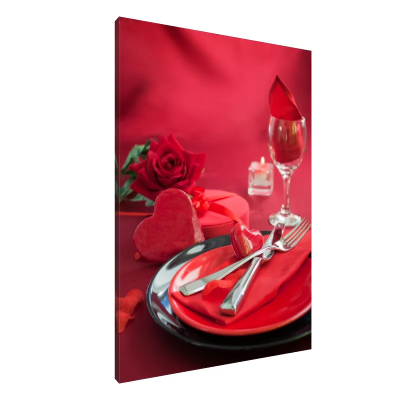 Tablou Canvas: Cină Romantică în Roșu - Image 1