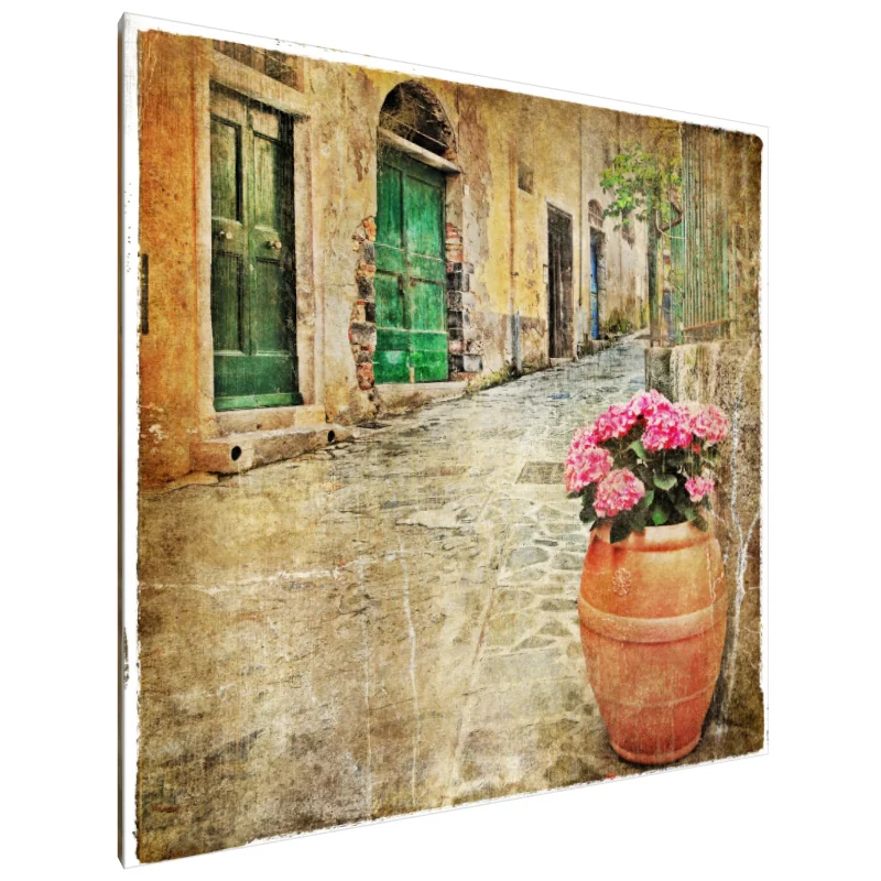 Tablou Canvas: Flori într-un Alee Rustică