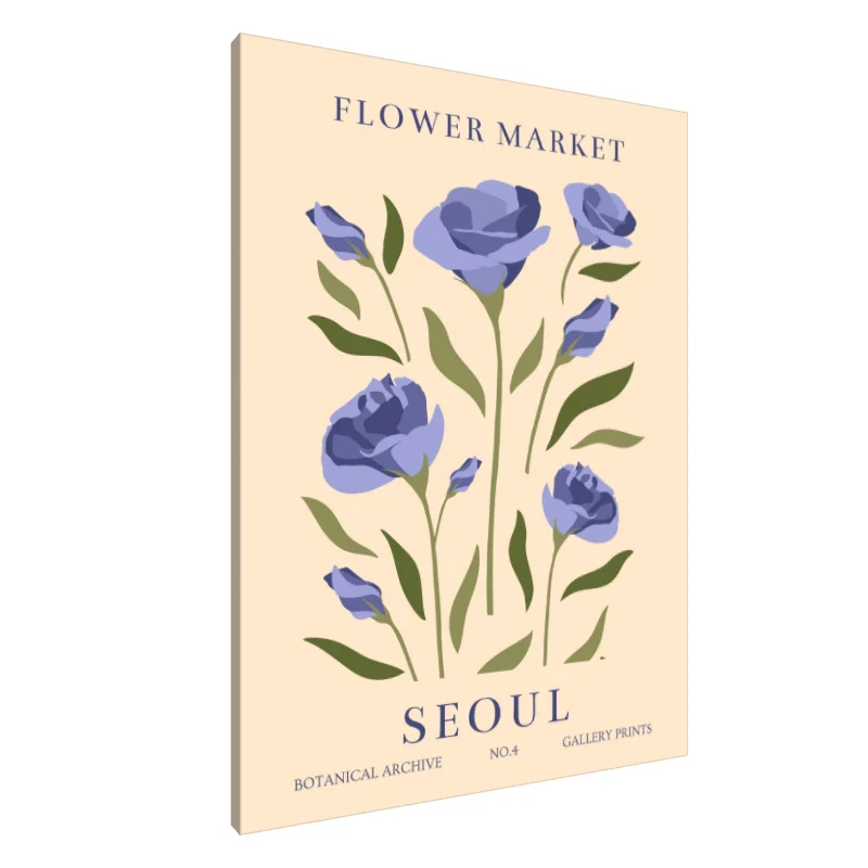 Tablou Canvas: Seoul Blossoms: Eleganță Florală - Image 1