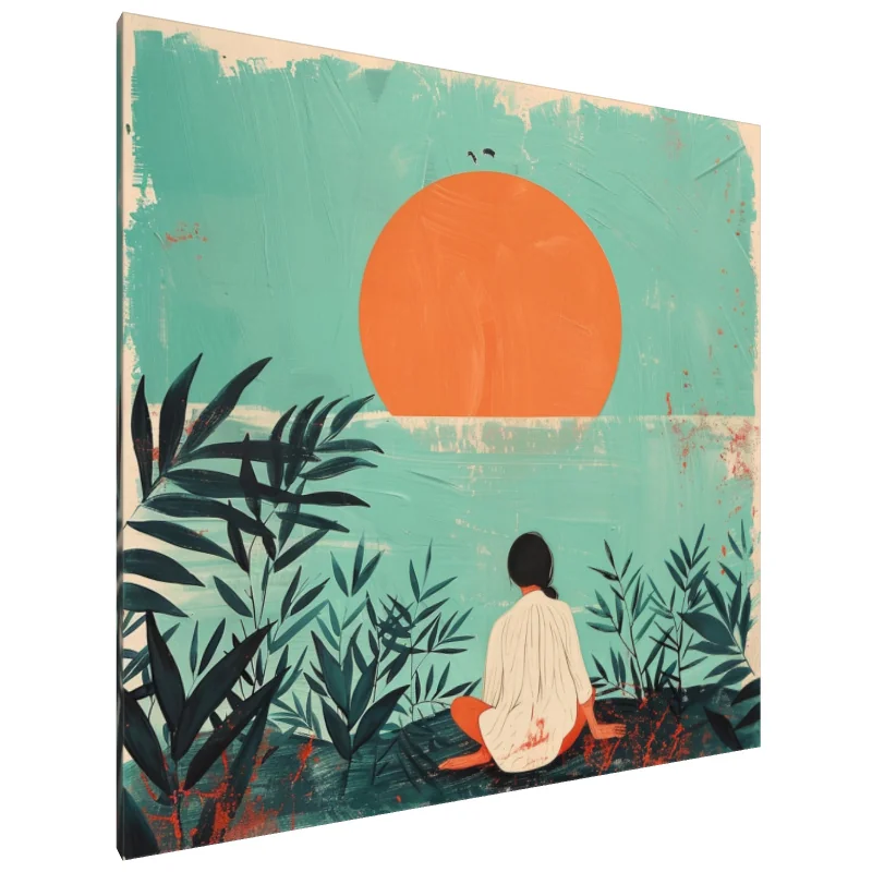 Tablou Canvas: Peisaj Seren de Soare