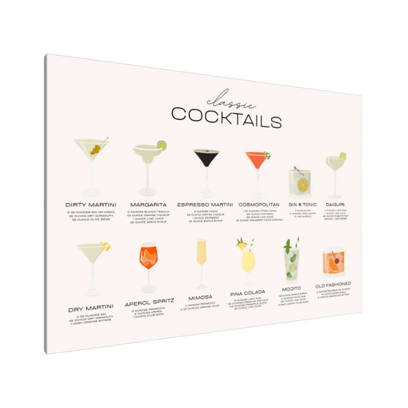 Tablou Canvas: Înghițitură de Eleganță: Cocktailuri Clasice