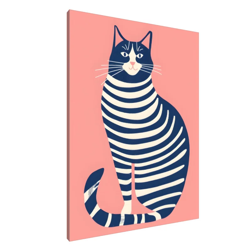 Tablou Canvas: Bucurie cu Mustăți Dungi - Image 1