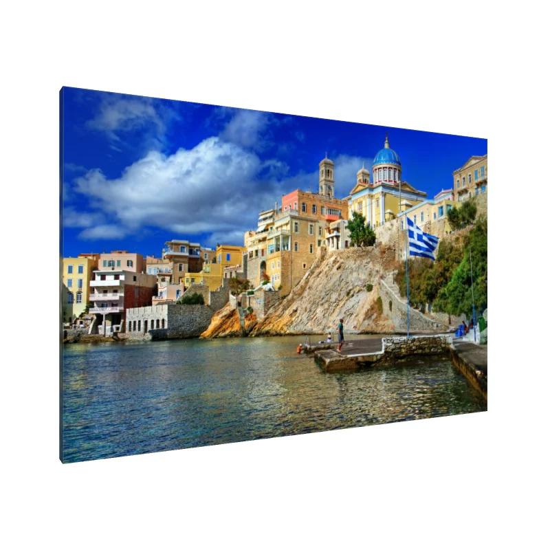 Tablou Canvas: Țărmuri luminate de soare din Syros