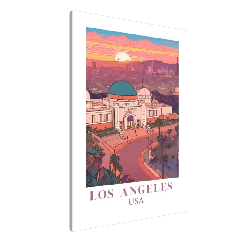 Tablou Canvas: Apus peste visele de la Hollywood