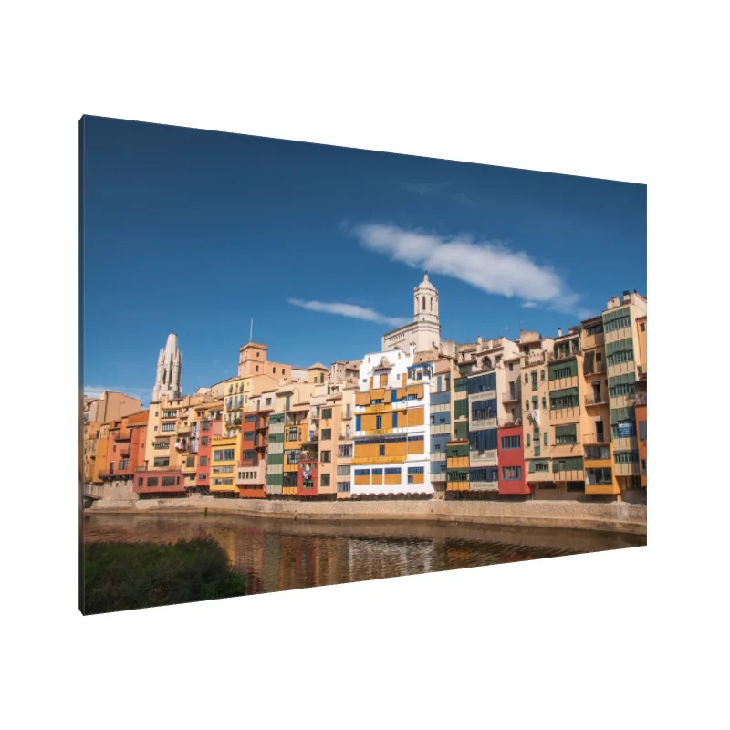 Tablou Canvas: Fațade vibrante din Girona - Image 1