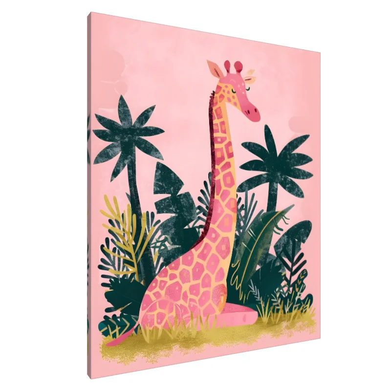 Tablou Canvas: Girafa din Junglă Plină de Farmec