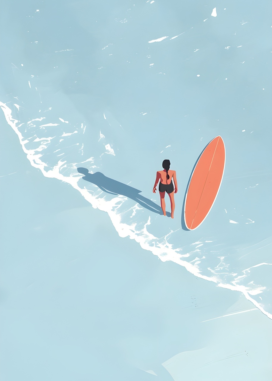 Tablou canvas: La marginea oceanului: Un moment de liniște - Thumbnail 2