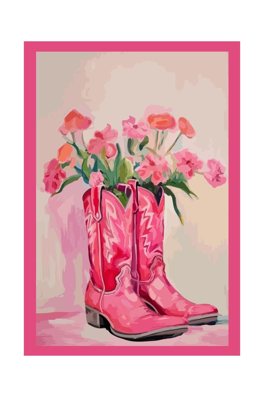 Tablou Canvas: Flori și Cizme - Thumbnail 2