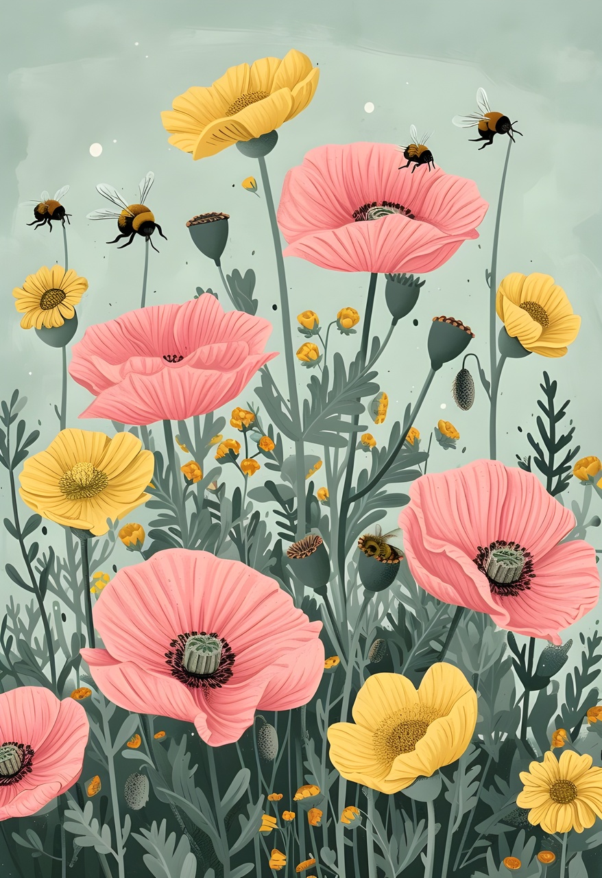 Tablou Canvas: Flori și Zumzet - Thumbnail 2