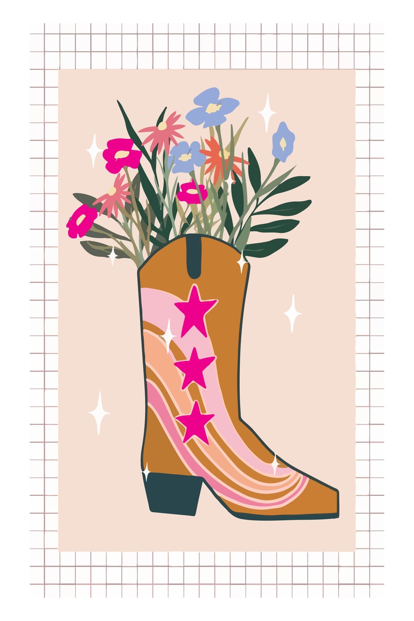 Tablou Canvas: Cizme și Flori - Thumbnail 2