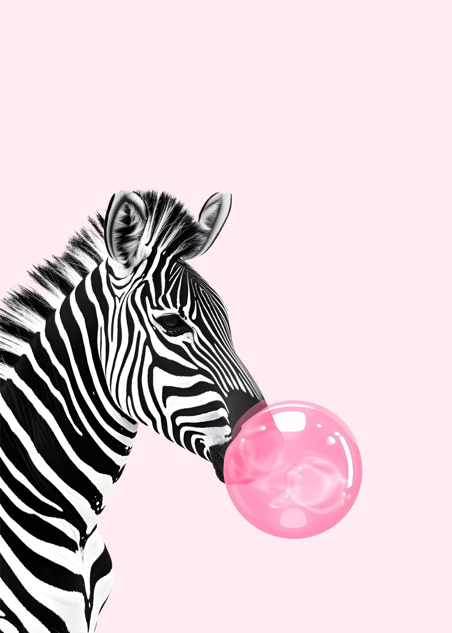 Tablou Canvas: Balonul Bucuriei: Stil Zebra - Thumbnail 2