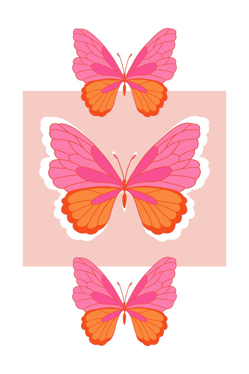 Tablou Canvas: Bucurie cu fluturi - Thumbnail 2