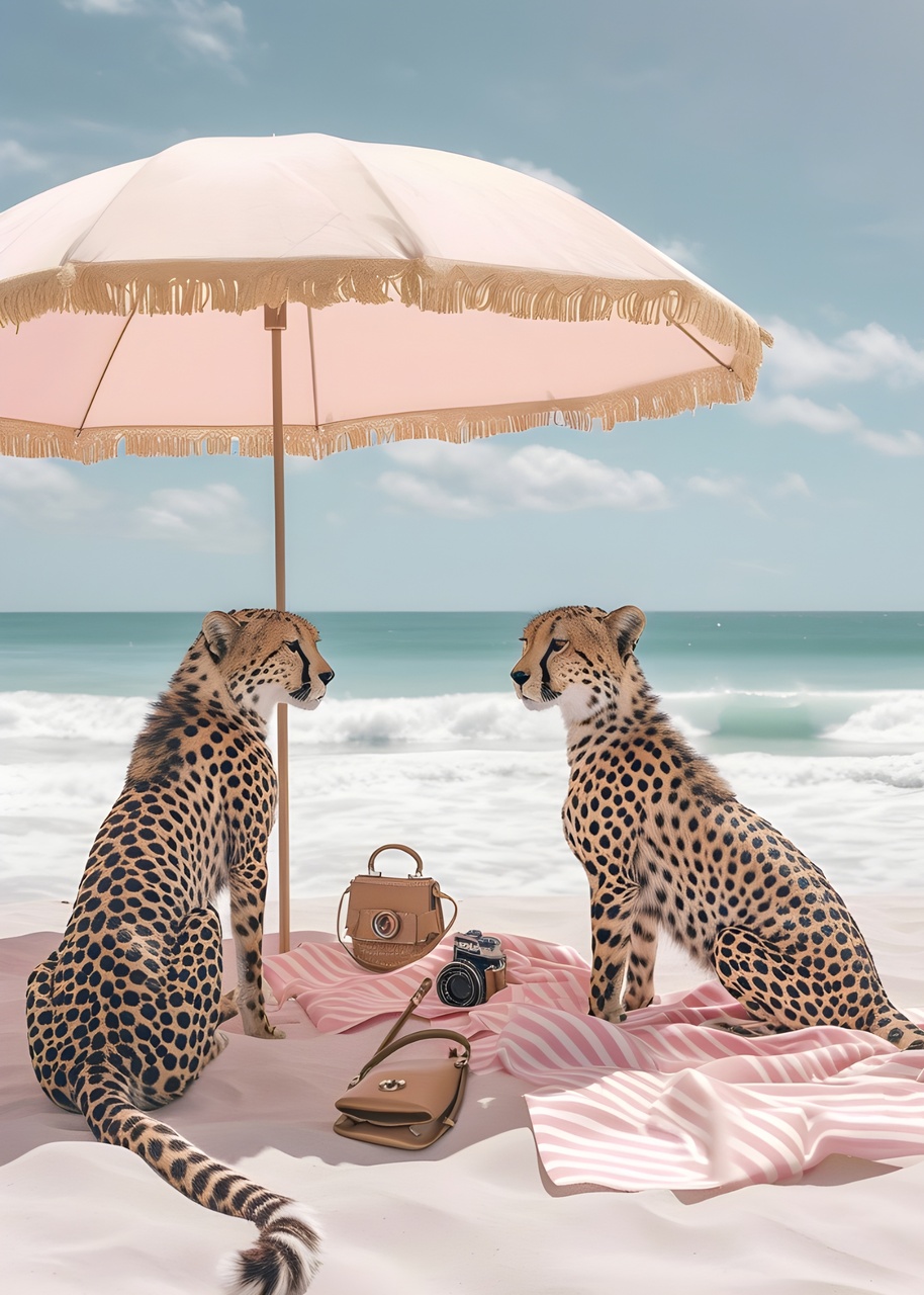 Tablou canvas: Siesta de ghepard. - Thumbnail 2