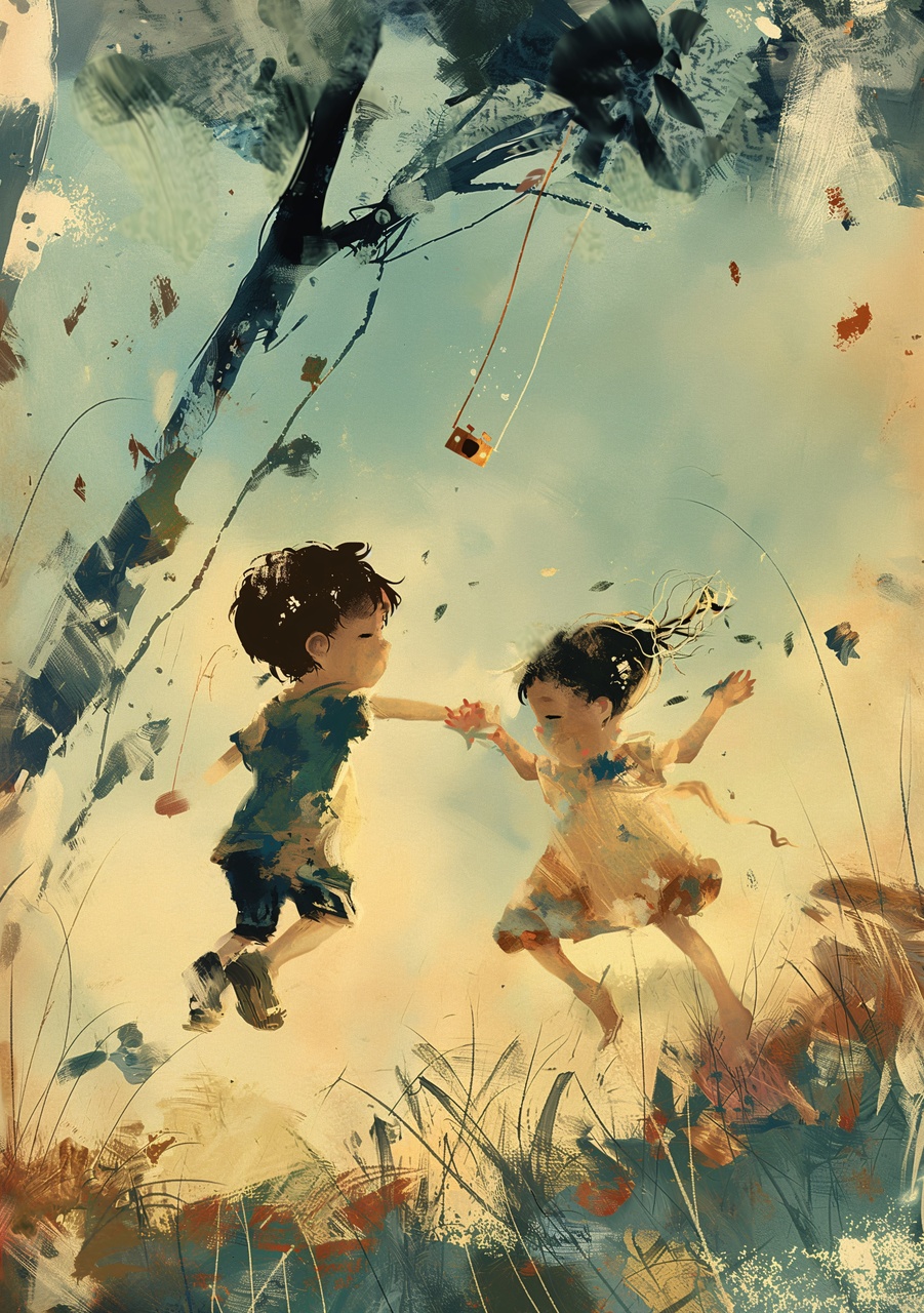 Tablou Canvas: Vârtejul Copilăriei - Thumbnail 2