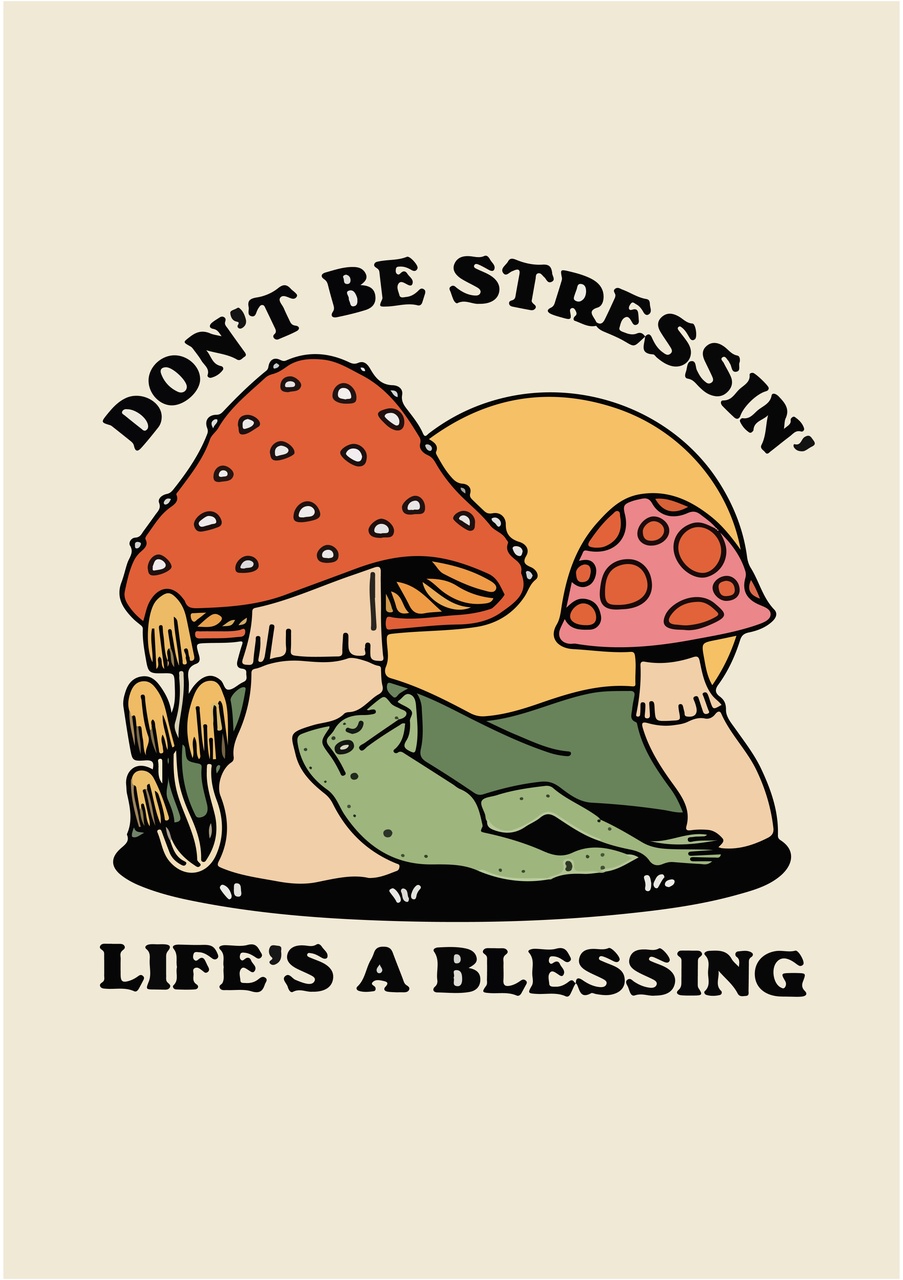 Tablou Canvas: Vibrații relaxante și cer senin cu ciuperci - Thumbnail 2