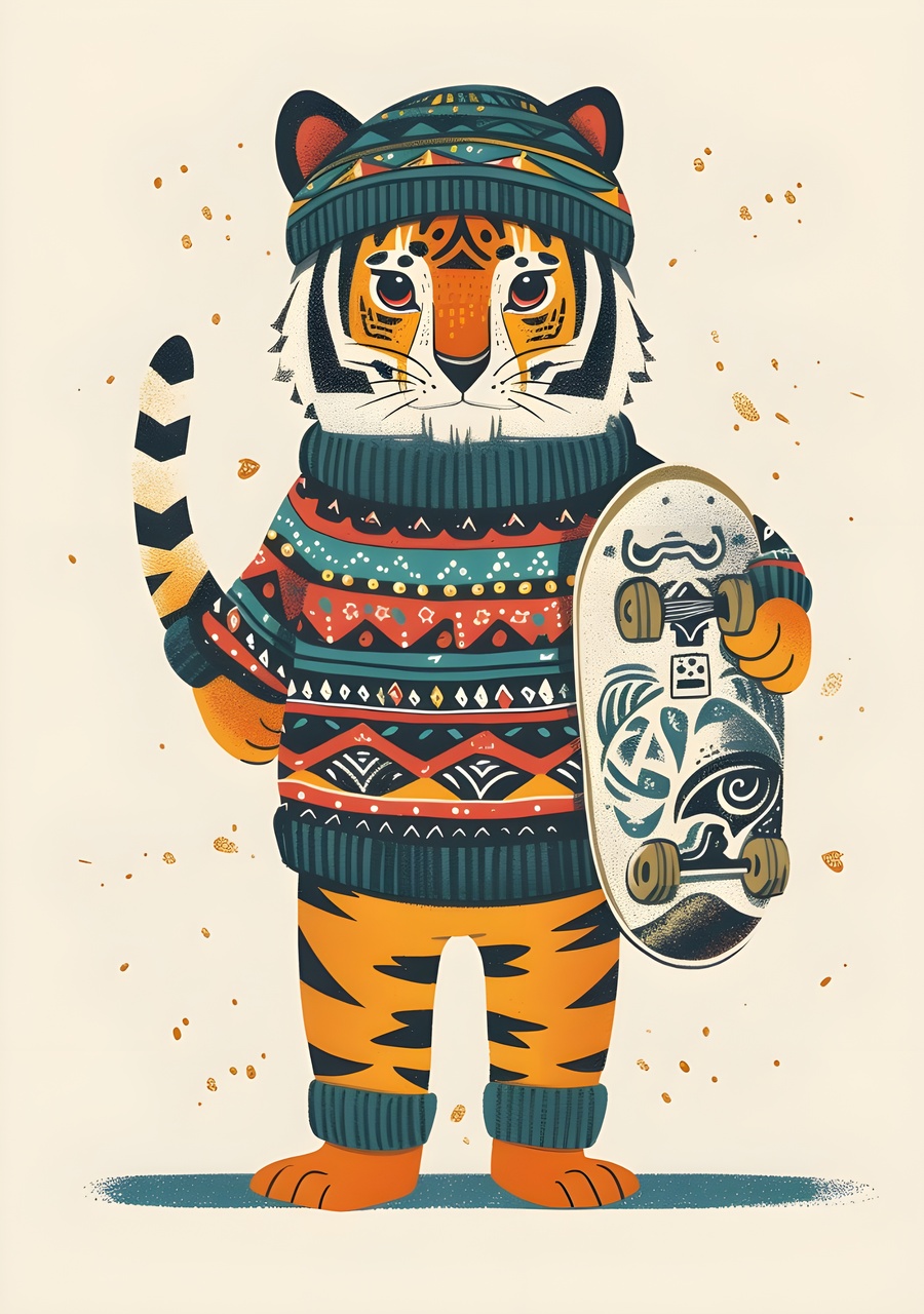 Tablou Canvas: Pisica Cool pe Roti - Thumbnail 2