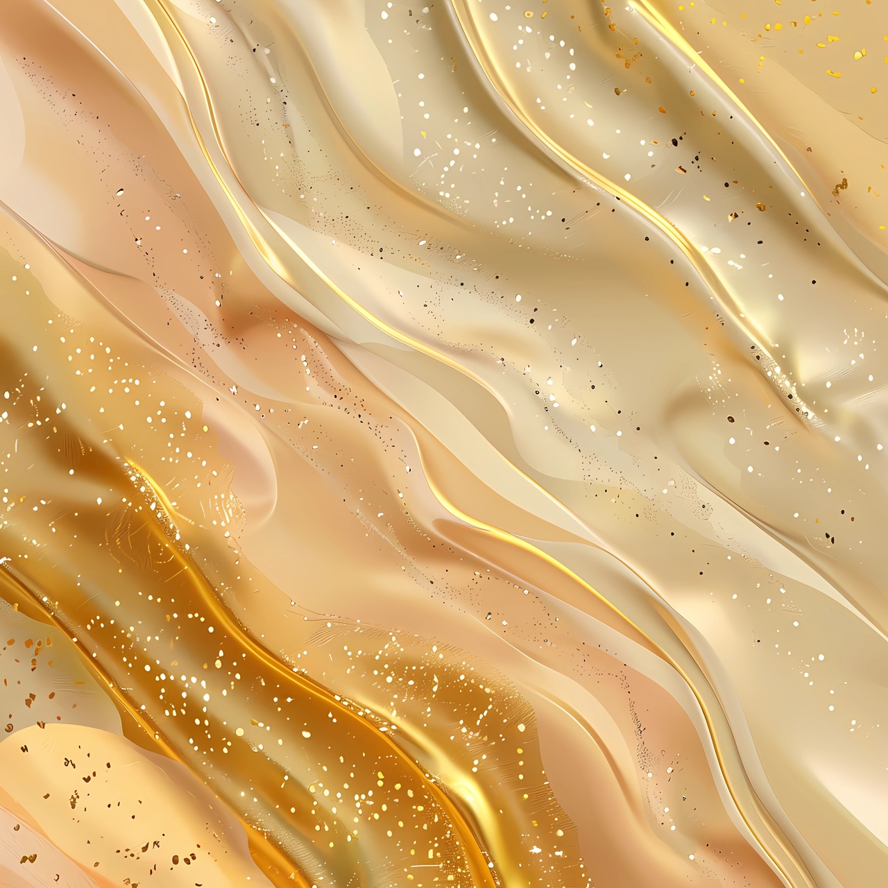 Tablou Canvas: Valuri Aurite - Thumbnail 2