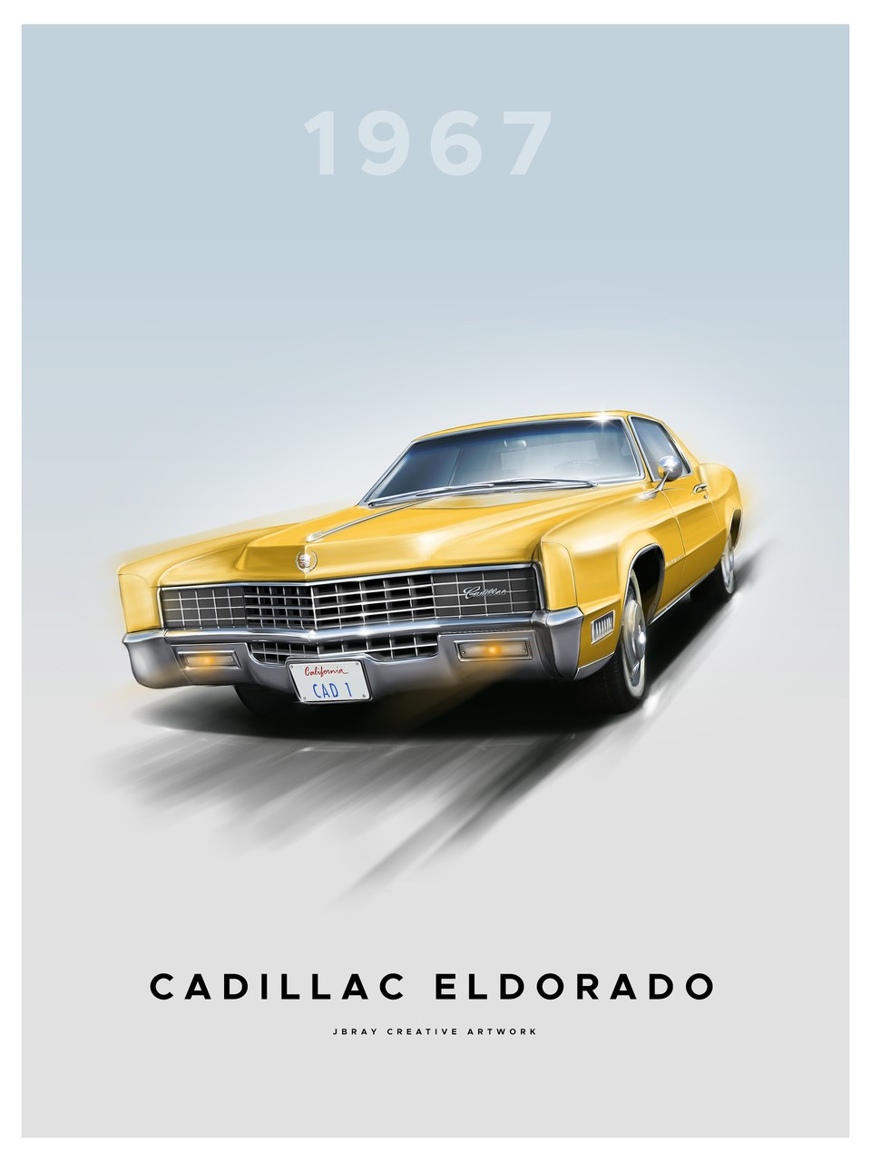 Tablou canvas: Iconiță aurie: 1967 Cadillac Eldorado - Thumbnail 2