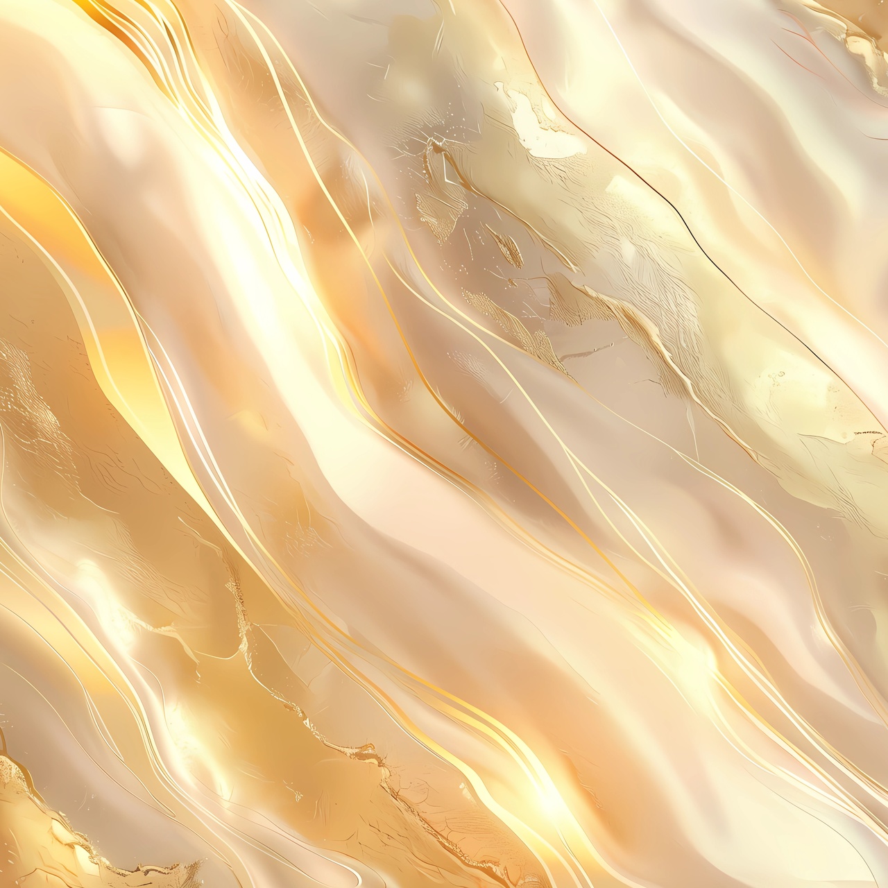 Tablou Canvas: Valuri Aurii (2) - Thumbnail 2