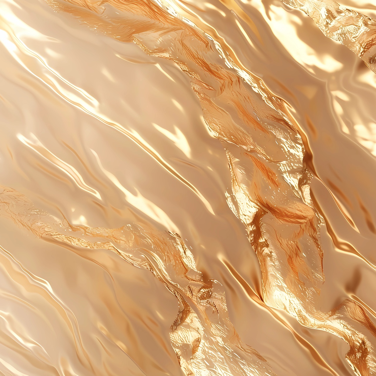 Tablou Canvas: Valuri Aurii (1) - Thumbnail 2