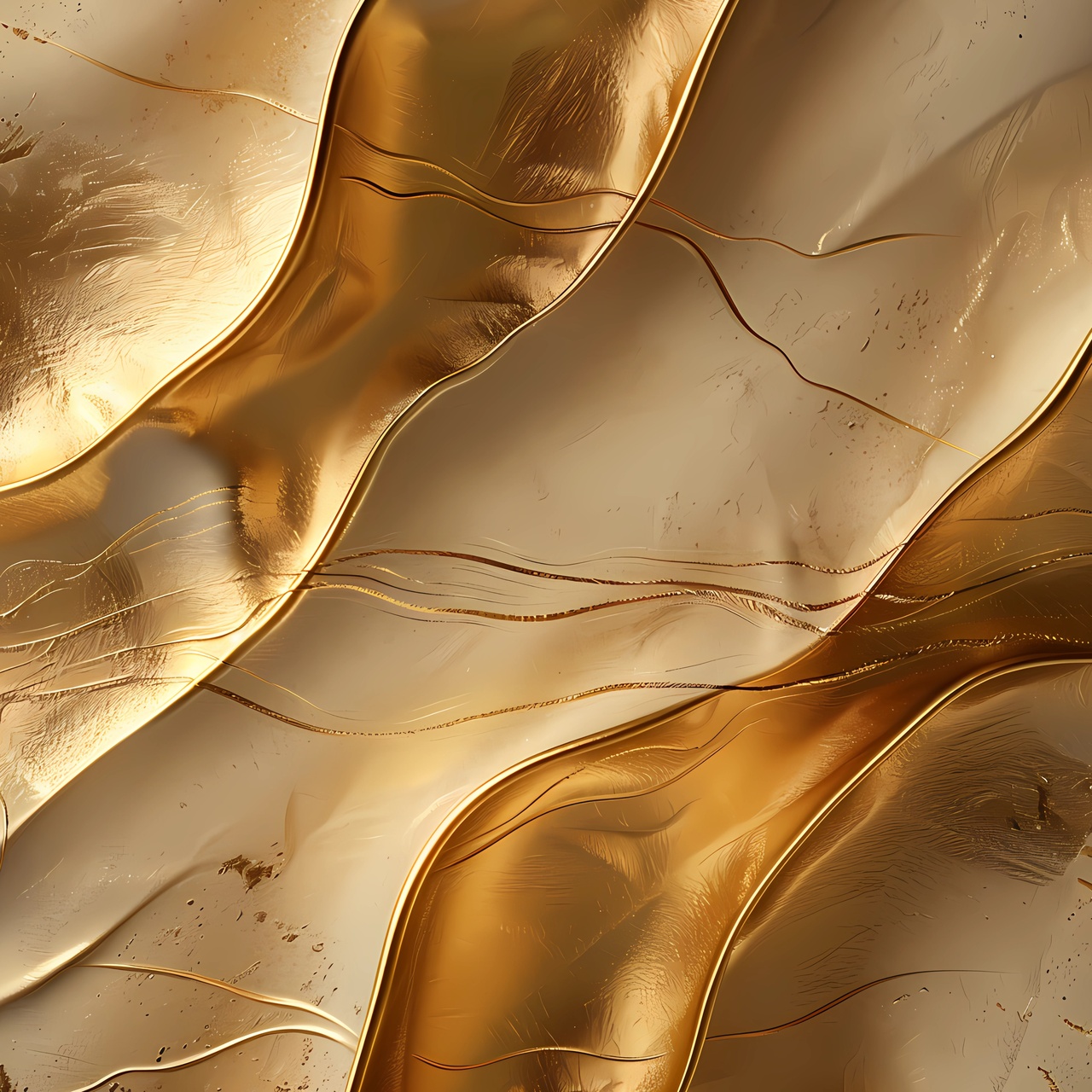 Tablou Canvas: Valuri Aurii de Eleganță 1754590216338 - Thumbnail 2