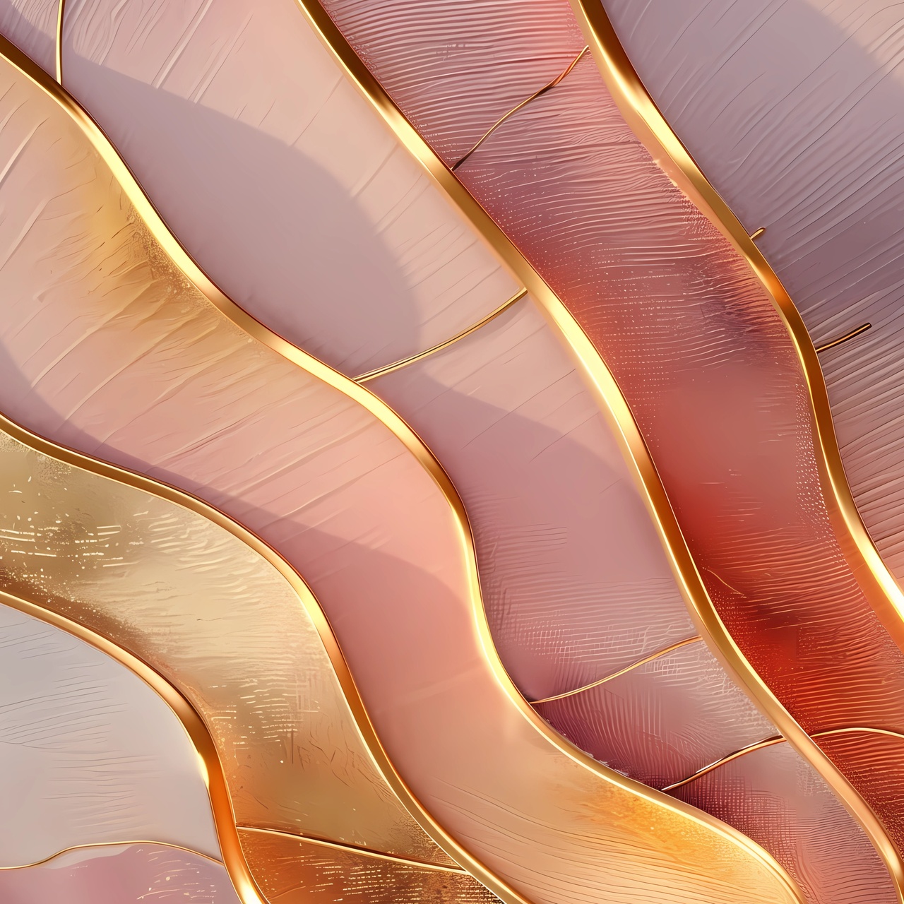 Tablou Canvas: Valuri Aurii ale Seninătății (4) - Thumbnail 2