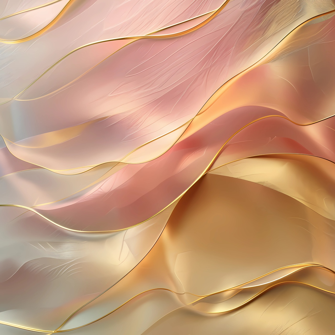 Tablou Canvas: Valuri Aurii ale Seninătății (3) - Thumbnail 2