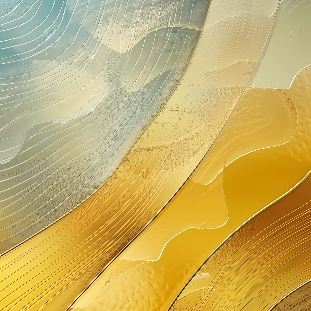 Tablou Canvas: Valuri Aurii ale Seninătății (1) - Thumbnail 2