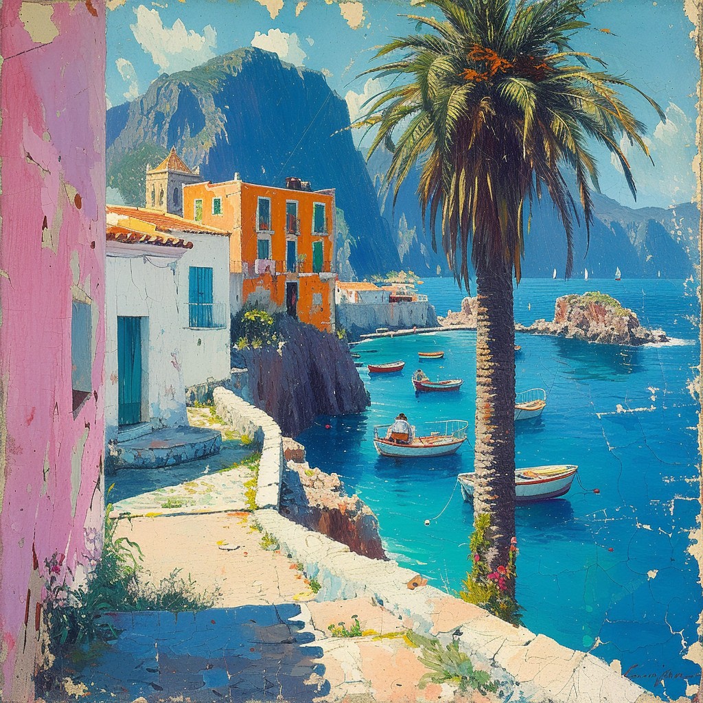 Tablou Canvas: Peisaj de vis din Mediterana - Thumbnail 2